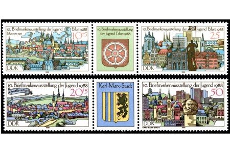 Youth Stamp Exhibitions - Erfurt and Karl-Marx-Stadt